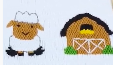 How to embroider decorative patterns of an adorable sheep!