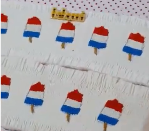 How to smock patterns of ice lolly