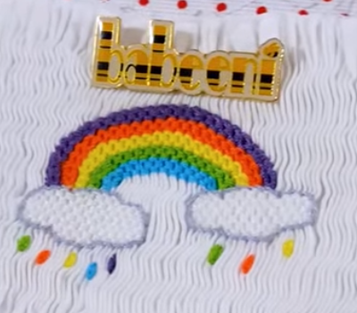 How to smock patterns of colorful rainbow