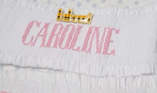 How to embroider custom name of a baby