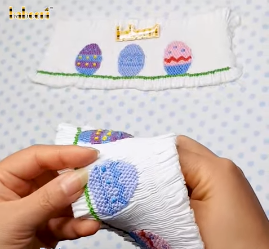 How to embroider patterns of Easter eggs