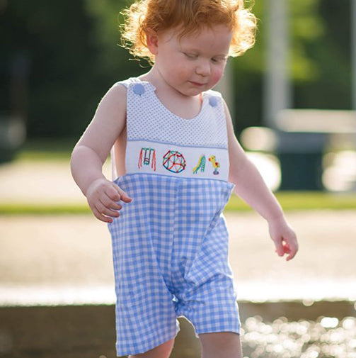 Smocked Shortalls