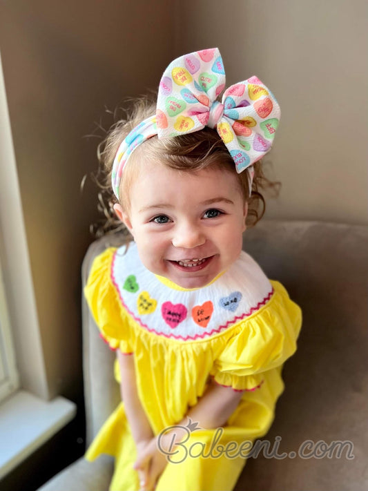 Heart smocked dress