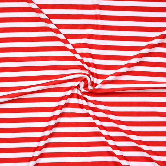 S76- Red stripe rash guard printing 4.0 fabric