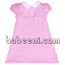 Pink Easter bunny with carrot applique A-line dress - DR 1894