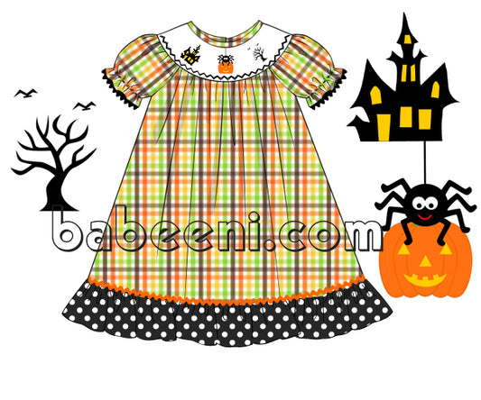 Nice halloween hand smocked dress - DR 2517