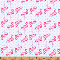 S26 - Flamingo rash guard fabric (SPF 50+++)