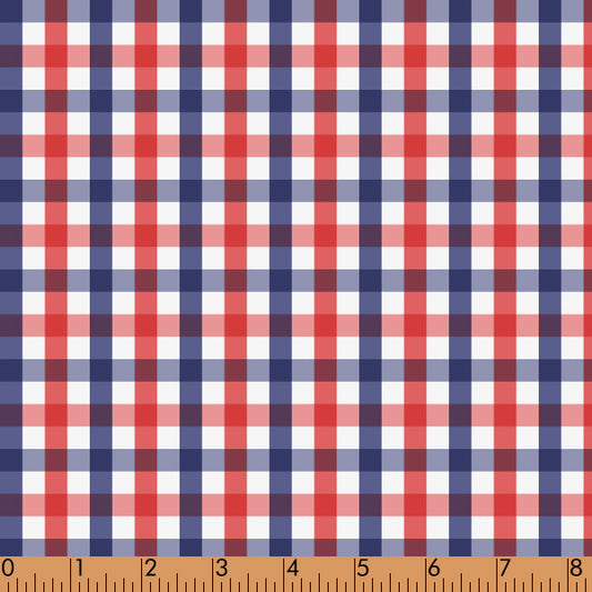 M67  - Navy & Red plaid fabric