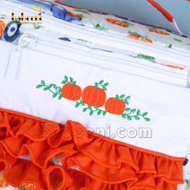 Pumpkin machine embroidery lunch box - LB 33