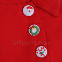 Luxurious embroidery Christmas coat for baby girls– CT 35