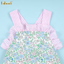 Floral Blue And Pink Accent For Girl - DR3892