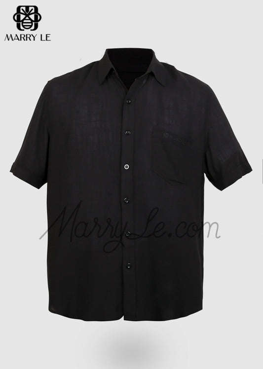 MEN'S BLACK SHORT SLEEVES SHIRT – MD541