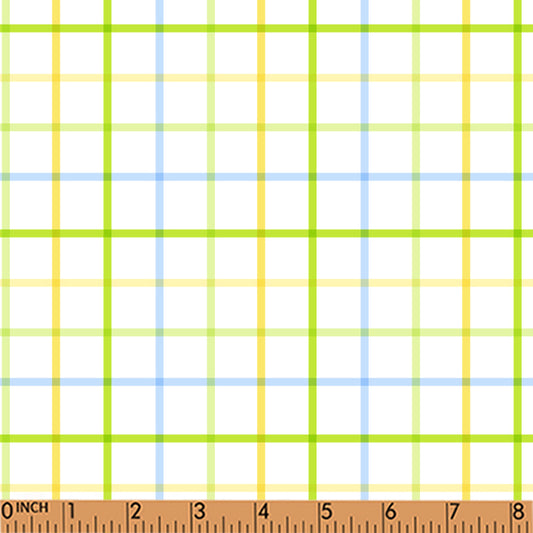 PP203-Lime green, yellow plaid printing in 4.0 fabric