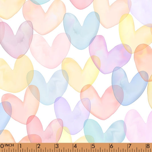 PP336 Multi Color Heart Fabric - RD83