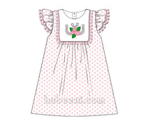 Hand embroidery flower dress for little girls - DR 2968