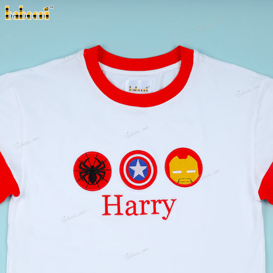 Applique Shirt Custom Name Cartoon Characters For Boy - BC1160