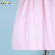 Girl Chain Stitch Flamingos Pink Dress  - DR3803