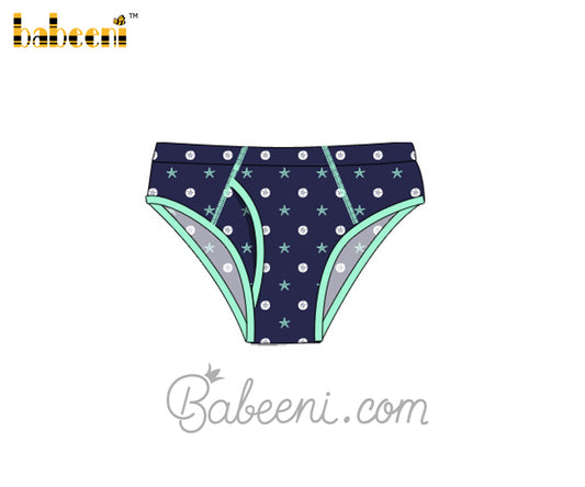 Sand dollar and starfish printed man brief - UM 25