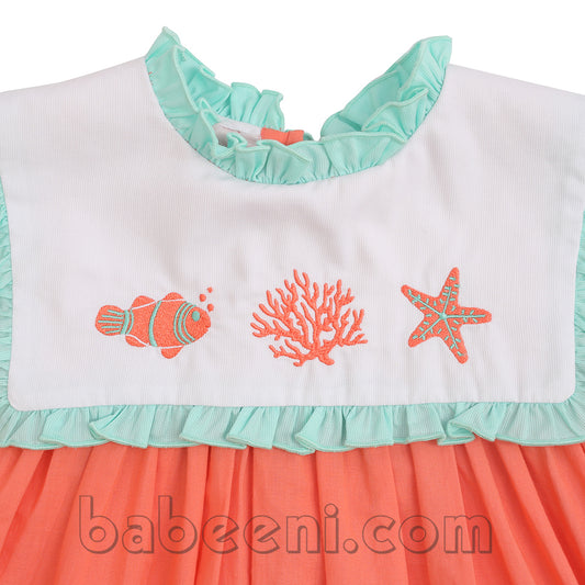 Ocean spirit living coral dress - DR 2931