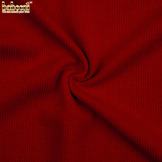 CD11- Red plain thick cardigan fabric