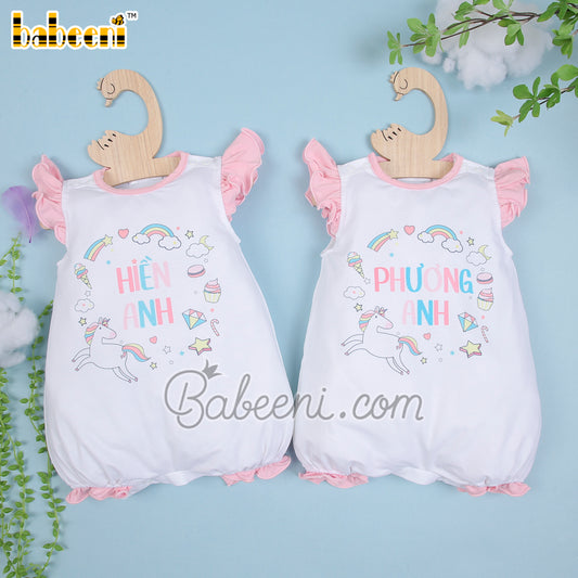 Colorful patterns embroidery bubble for newborn – GS 14