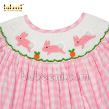 Easter bunny smocked bishop dress - DR 3139