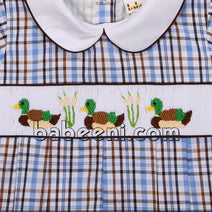 Duck smocked boy long bubble - BC 684