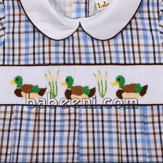 Duck smocked boy long bubble - BC 684