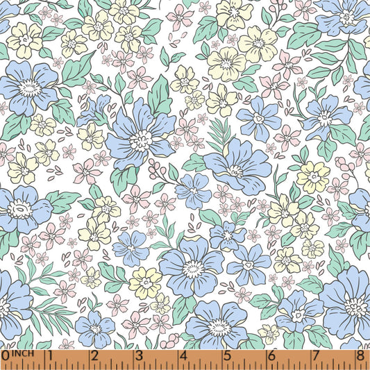 PP153 - yellow and blue floral printing 4.0