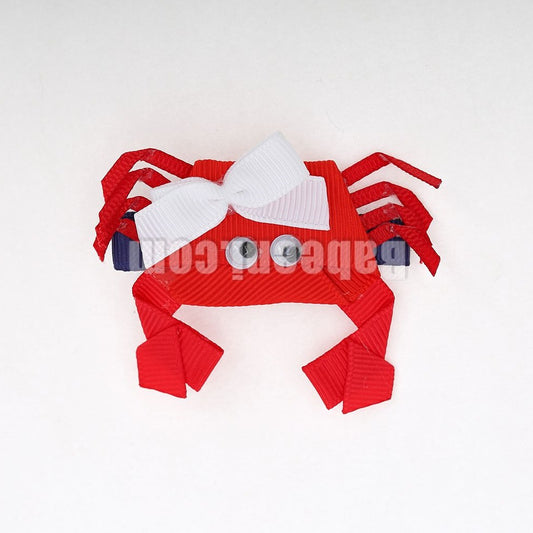 Red Crab Hair Bow HB 71