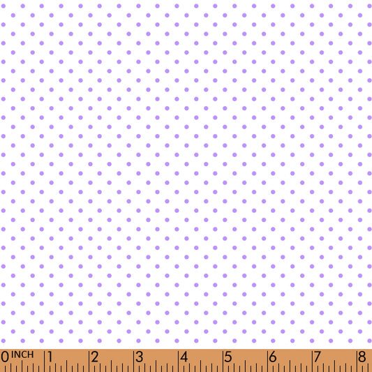 K105- white with tiny lavender dot knit printing 4.0