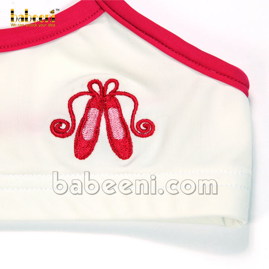 Shoes embroidery activewwear for little girl - KC 10