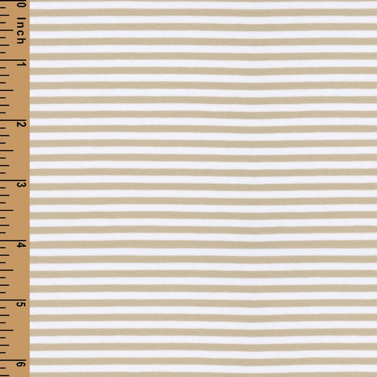 K287- Pale khaki 3mm stripe knit