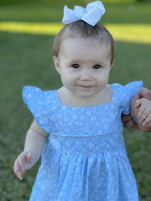 Girl Stunning Geometric Smocked Dress