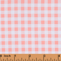 K299- pale peach gingham knit printing 4.0