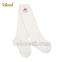 Santa embroidery baby sock - HS 29