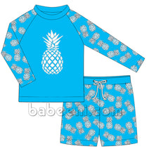 Beautiful pineapple two pieces swimsuit for little boy - SW 436