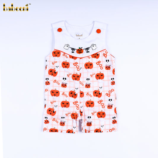 BC1494 - Halloween crochet boy shortall