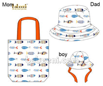 Fashionable Colorful Fish Hat Bag Set for Family FA - 04