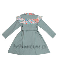 Little Girl Floral Trench Coat - CT 03