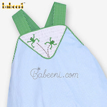 Frog embroidery boy bubble – BC 1013