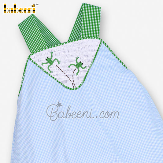 Frog embroidery boy bubble – BC 1013