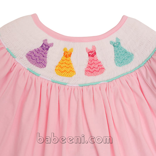 Cute girl 2 piece short set with embroidered dress pattern- DR 2950