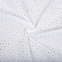 LE08- Diamond white Embroidery fabric