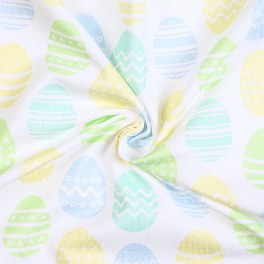 CD32- Easters eggs thin cardigan printing 4.0 fabric