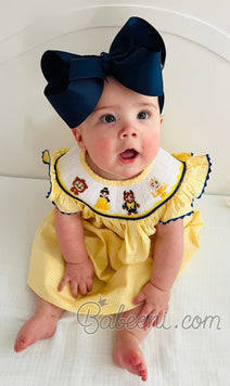 Beauty & Beast smocked bubble