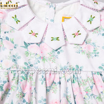 Gorgeous baby girl smocked floral dress - DR 3029