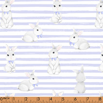 K269- Classy rabbit in blue stripe printing 4.0