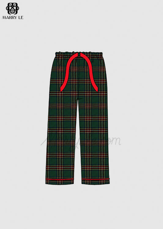 GREEN WOMEN FLANNEL PANTS - MD180