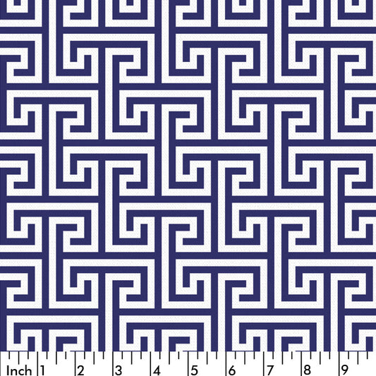 G3.0 - Royal blue greek key pattern